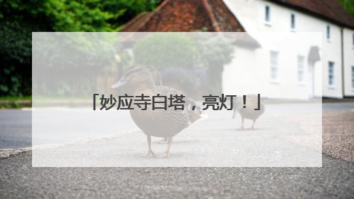 妙应寺白塔，亮灯！