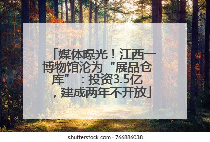 媒体曝光！江西一博物馆沦为“展品仓库”：投资3.5亿，建成两年不开放