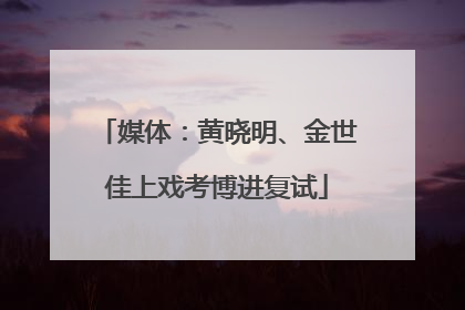 媒体：黄晓明、金世佳上戏考博进复试