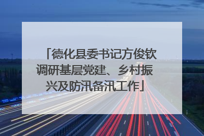 德化县委书记方俊钦调研基层党建、乡村振兴及防汛备汛工作