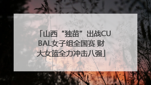 山西“独苗”出战CUBAL女子组全国赛 财大女篮全力冲击八强