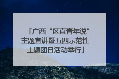 广西“区直青年说”主题宣讲暨五四示范性主题团日活动举行