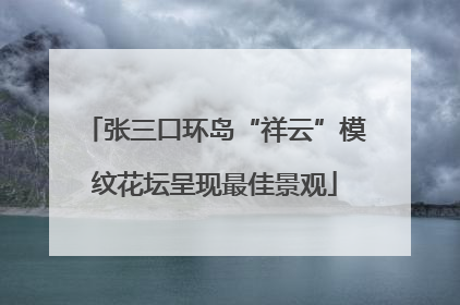 张三口环岛“祥云”模纹花坛呈现最佳景观