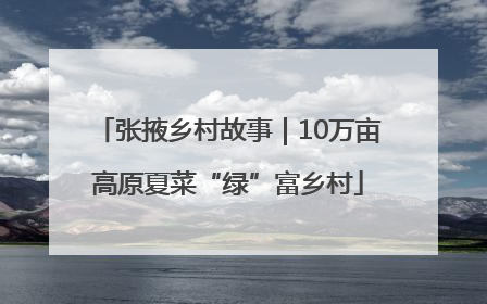 张掖乡村故事｜10万亩高原夏菜“绿”富乡村