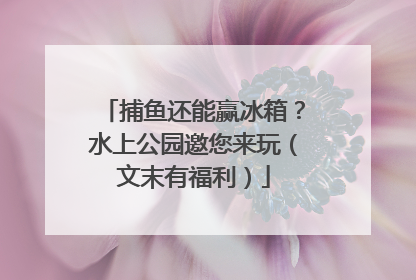 捕鱼还能赢冰箱？水上公园邀您来玩（文末有福利）