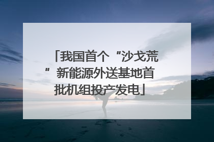 我国首个“沙戈荒”新能源外送基地首批机组投产发电