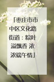 枣庄市市中区文化路街道：粽叶溢飘香 浓浓端午情