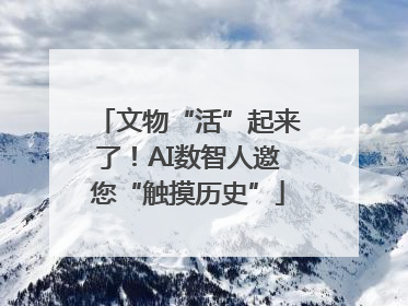 文物“活”起来了！AI数智人邀您“触摸历史”