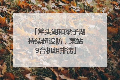 斧头湖和梁子湖持续超设防，泵站9台机组排涝