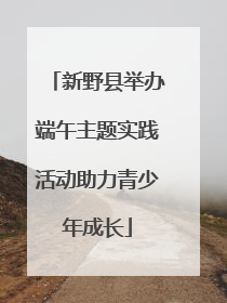 新野县举办端午主题实践活动助力青少年成长