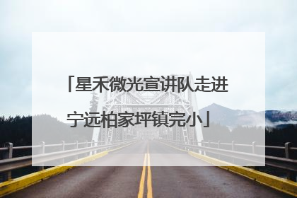 星禾微光宣讲队走进宁远柏家坪镇完小