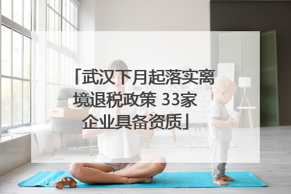 武汉下月起落实离境退税政策 33家企业具备资质