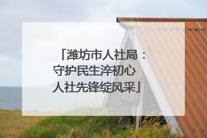 潍坊市人社局：守护民生淬初心 人社先锋绽风采