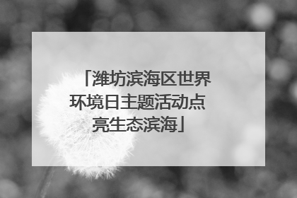 潍坊滨海区世界环境日主题活动点亮生态滨海