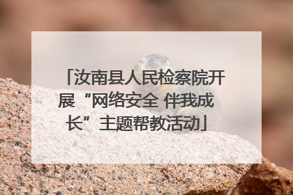 汝南县人民检察院开展“网络安全 伴我成长”主题帮教活动