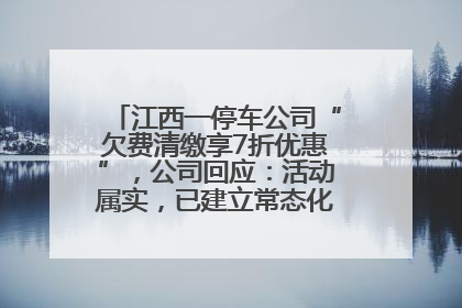 江西一停车公司“欠费清缴享7折优惠”，公司回应：活动属实，已建立常态化诉讼追缴机制