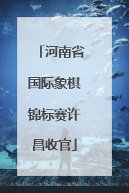 河南省国际象棋锦标赛许昌收官