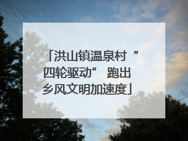 洪山镇温泉村“四轮驱动” 跑出乡风文明加速度