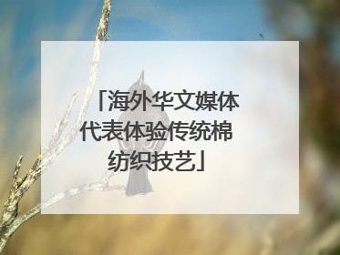 海外华文媒体代表体验传统棉纺织技艺