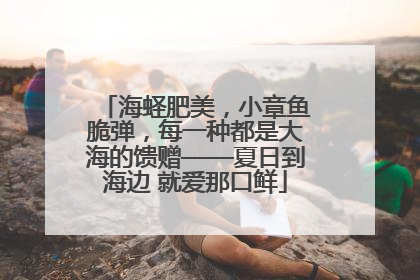 海蛏肥美，小章鱼脆弹，每一种都是大海的馈赠——夏日到海边 就爱那口鲜