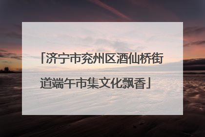 济宁市兖州区酒仙桥街道端午市集文化飘香