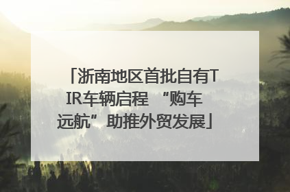 浙南地区首批自有TIR车辆启程 “购车远航”助推外贸发展