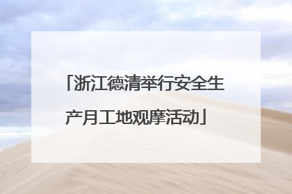 浙江德清举行安全生产月工地观摩活动