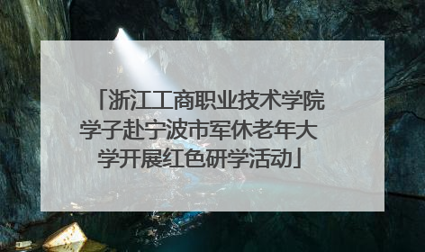 浙江工商职业技术学院学子赴宁波市军休老年大学开展红色研学活动
