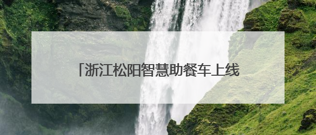 浙江松阳智慧助餐车上线！无人驾驶送热餐，银发族享舌尖上的科技关怀