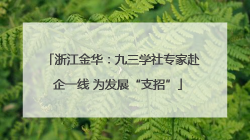 浙江金华：九三学社专家赴企一线 为发展“支招”