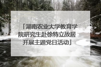 湖南农业大学教育学院研究生赴徐特立故居开展主题党日活动