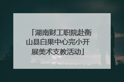 湖南财工职院赴衡山县白果中心完小开展美术支教活动