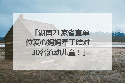 湖南21家省直单位爱心妈妈牵手结对30名流动儿童！