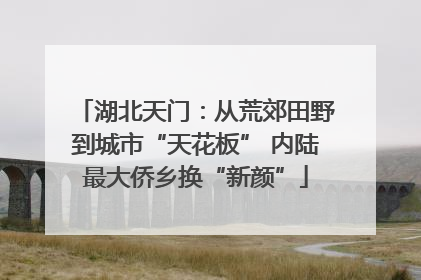 湖北天门：从荒郊田野到城市“天花板” 内陆最大侨乡换“新颜”