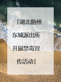 湖北随州东城派出所开展禁毒宣传活动