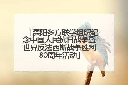 溧阳多方联学组织纪念中国人民抗日战争暨世界反法西斯战争胜利80周年活动