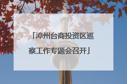 漳州台商投资区巡察工作专题会召开