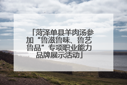菏泽单县羊肉汤参加“鲁滋鲁味、鲁艺鲁品”专项职业能力品牌展示活动