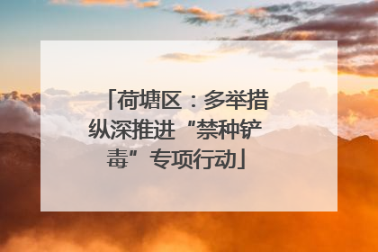 荷塘区：多举措纵深推进“禁种铲毒”专项行动