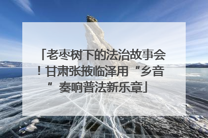 老枣树下的法治故事会！甘肃张掖临泽用“乡音”奏响普法新乐章