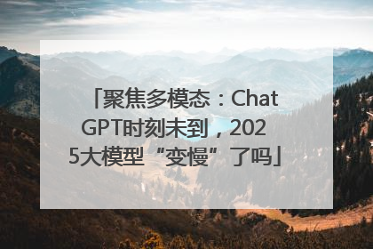 聚焦多模态：ChatGPT时刻未到，2025大模型“变慢”了吗