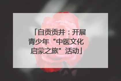 自贡贡井：开展青少年“中医文化启蒙之旅”活动