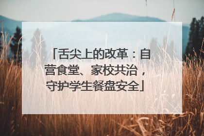 舌尖上的改革：自营食堂、家校共治，守护学生餐盘安全
