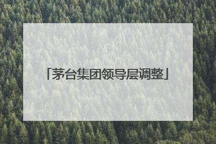 茅台集团领导层调整