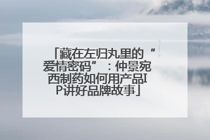 藏在左归丸里的“爱情密码”：仲景宛西制药如何用产品IP讲好品牌故事