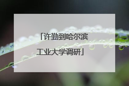 许勤到哈尔滨工业大学调研