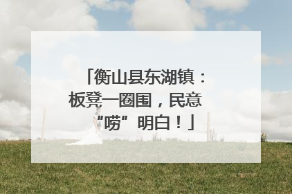 衡山县东湖镇：板凳一圈围，民意“唠”明白！