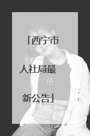 西宁市人社局最新公告