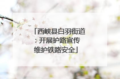 西峡县白羽街道：开展护路宣传 维护铁路安全