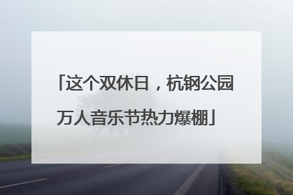 这个双休日，杭钢公园万人音乐节热力爆棚